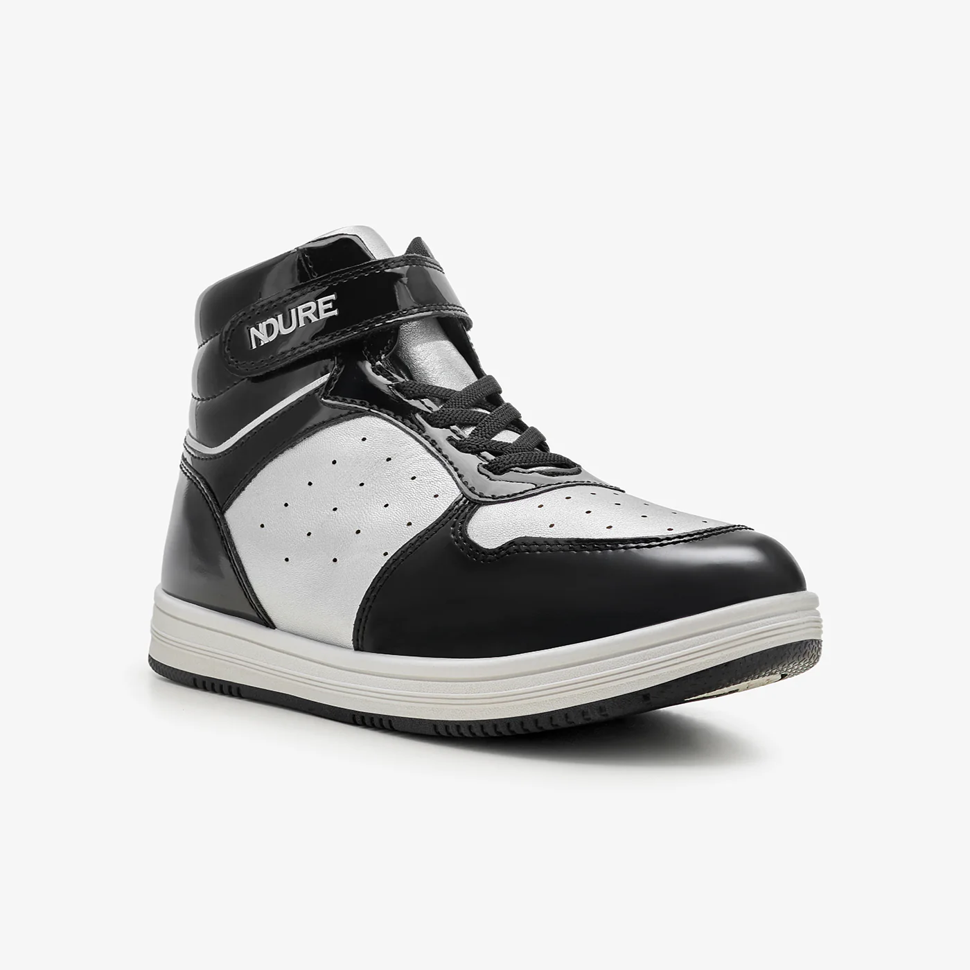 Girls’ Metallic High-Top Sneakers - Image 3