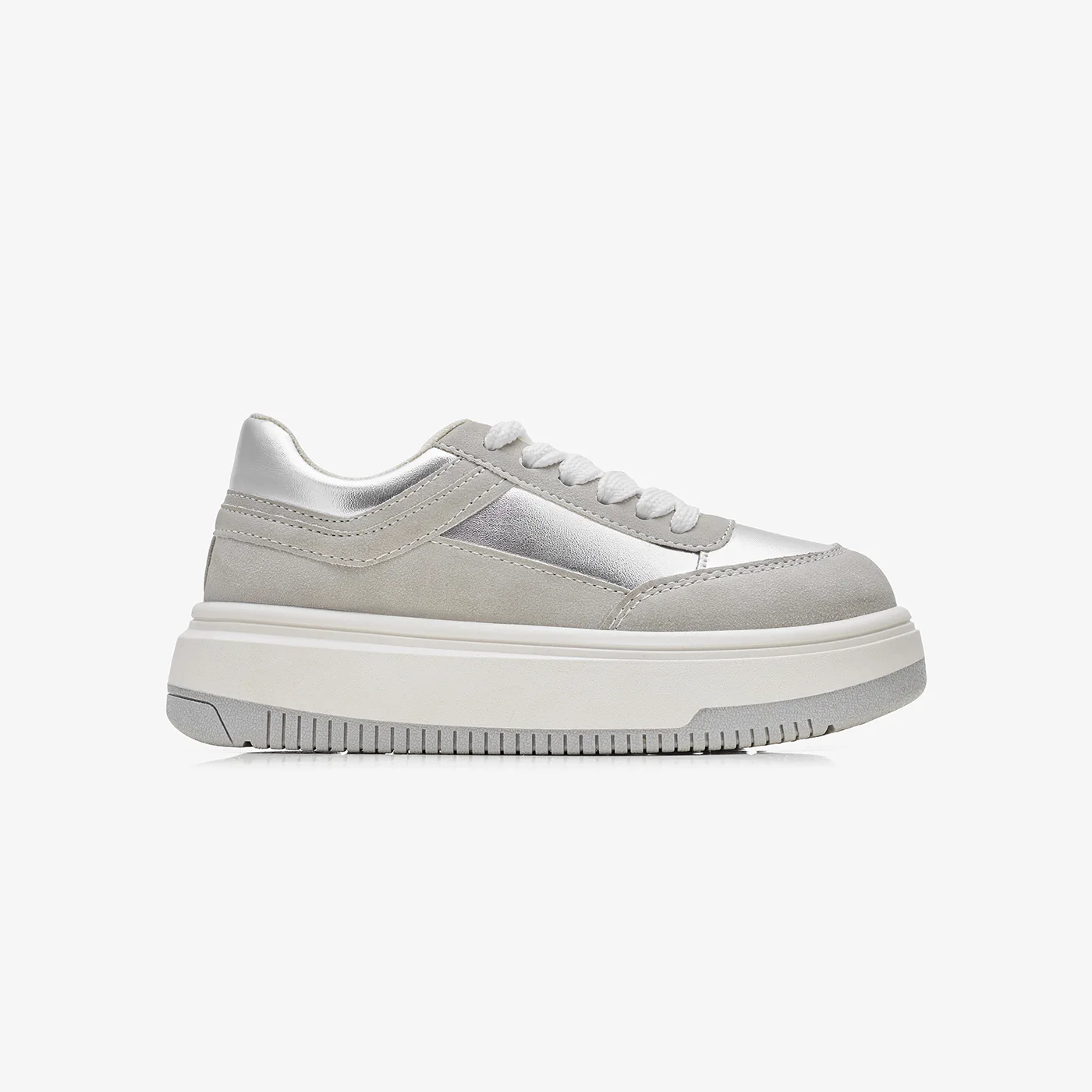 Girls' Metallic Effect Platform Sneakers