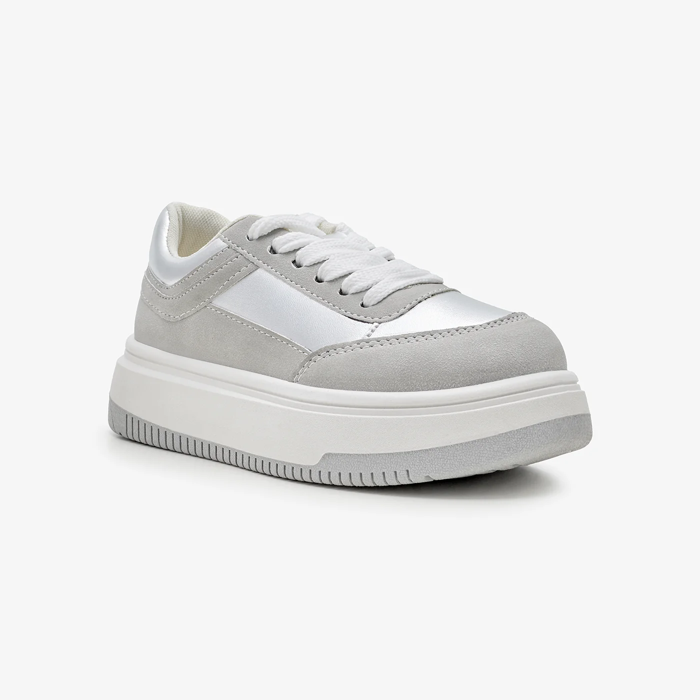 Girls' Metallic Effect Platform Sneakers - Image 3