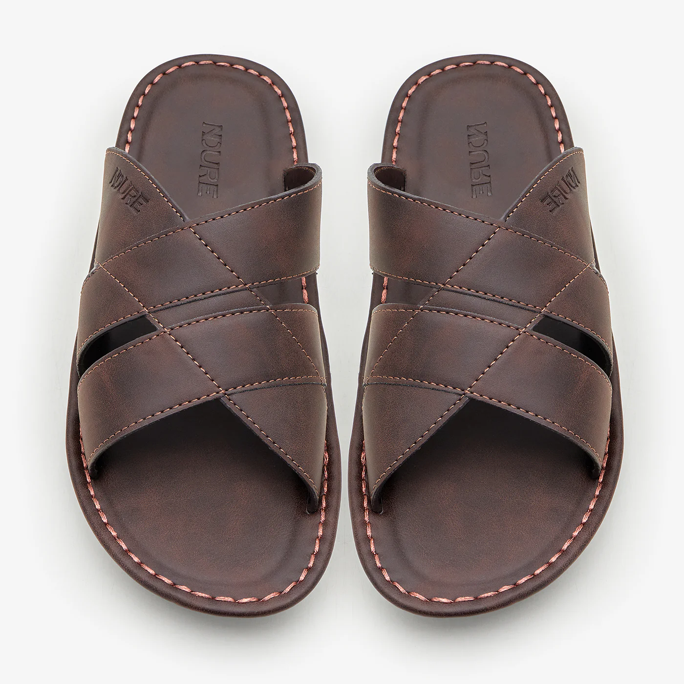 Men's Crossed Strap Slides - Image 2
