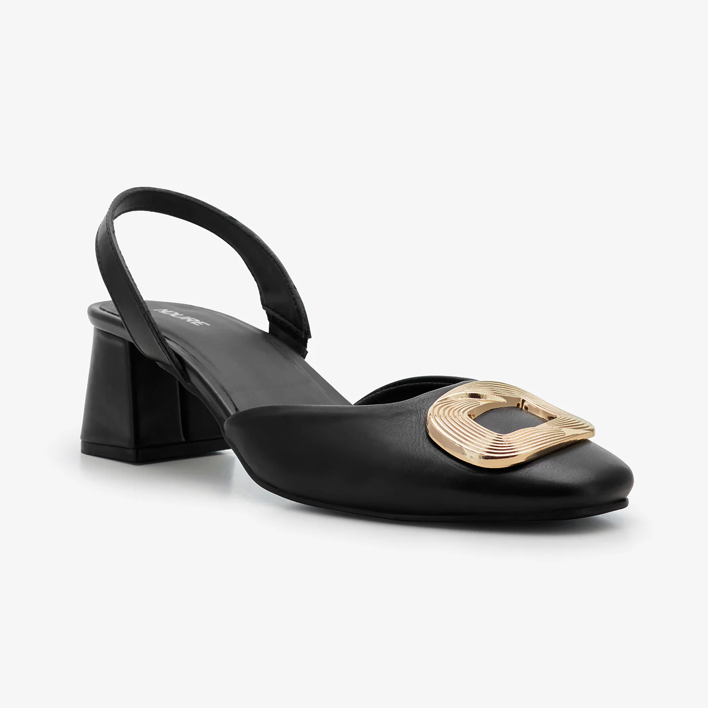 Women's Buckle-Detail Slingback Heels - Image 5