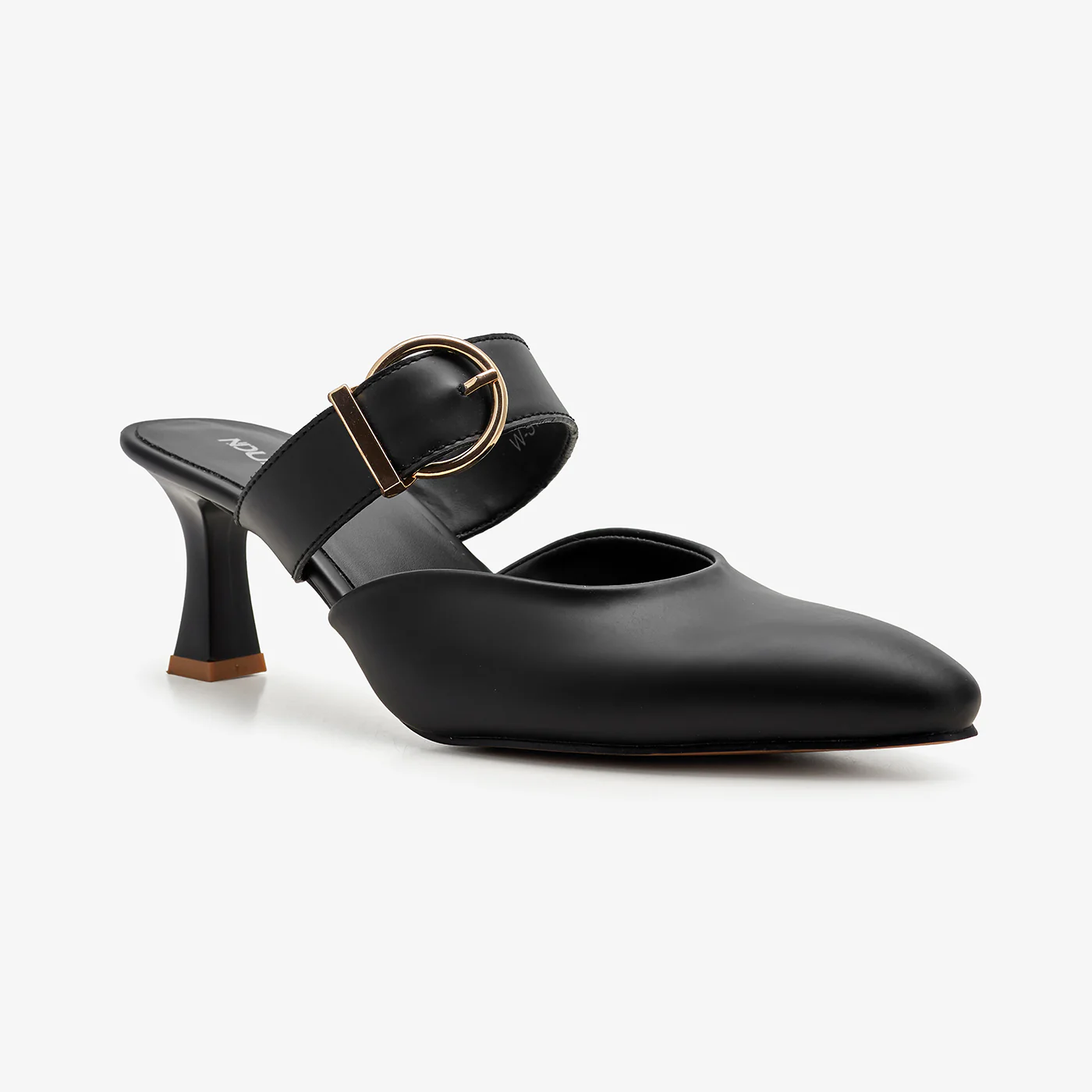 Women's Buckle Strap Mule Heels - Image 3