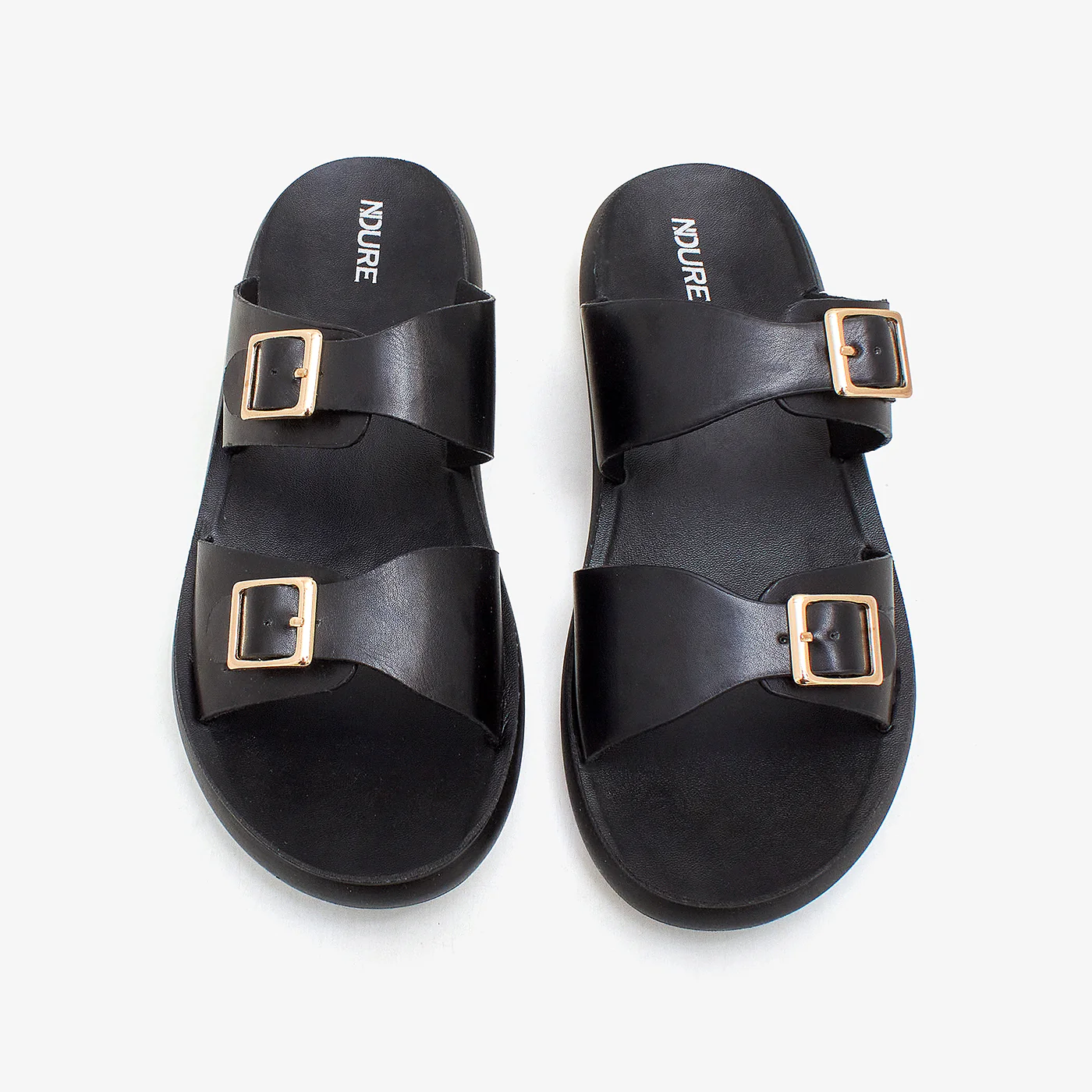 Women's Buckled Slides - Image 2
