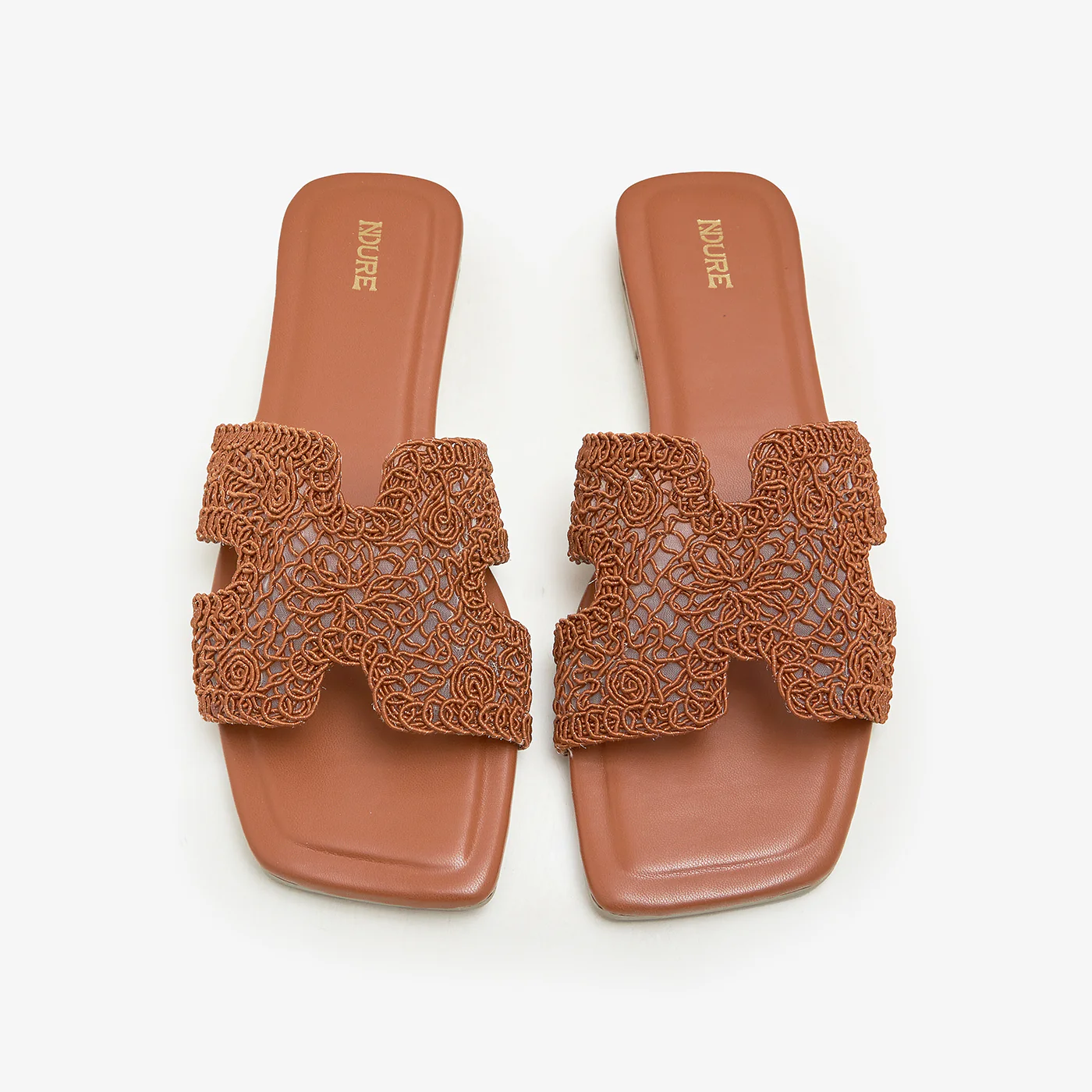 Women’s Lace Cut Slides - Image 2