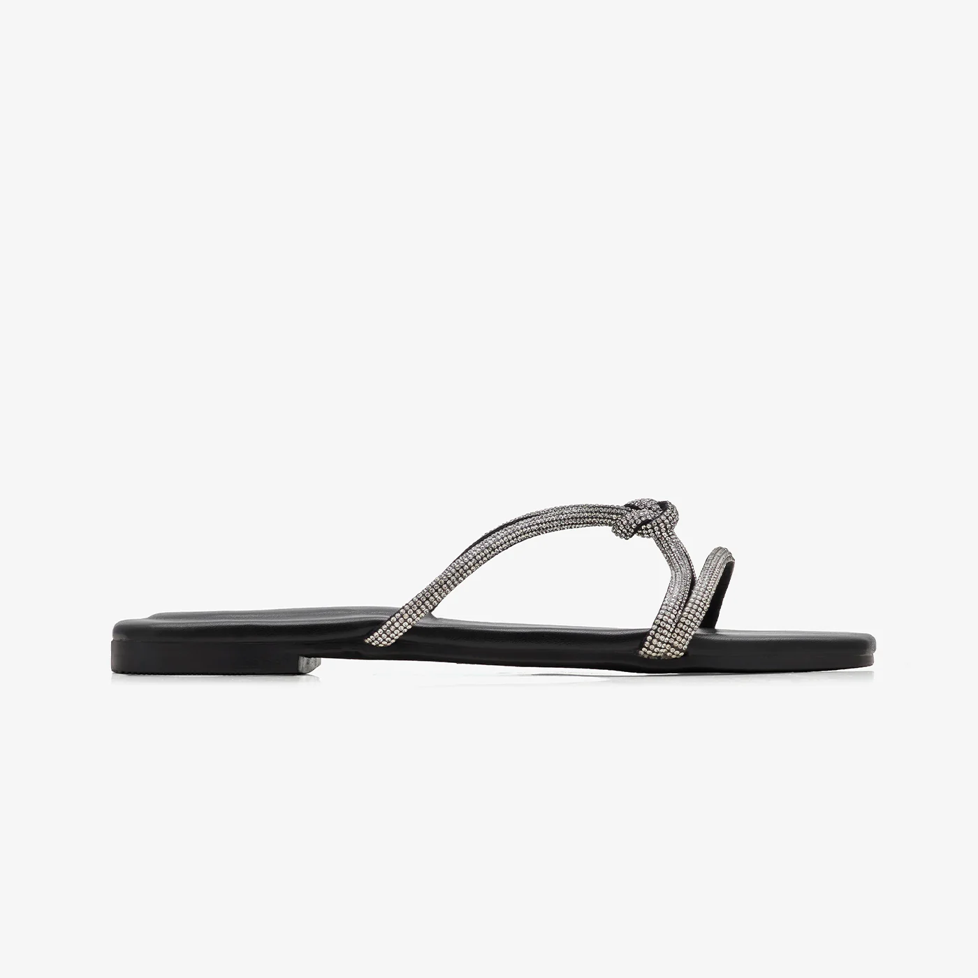 Women's Cross-Strap Rhinestones Slides