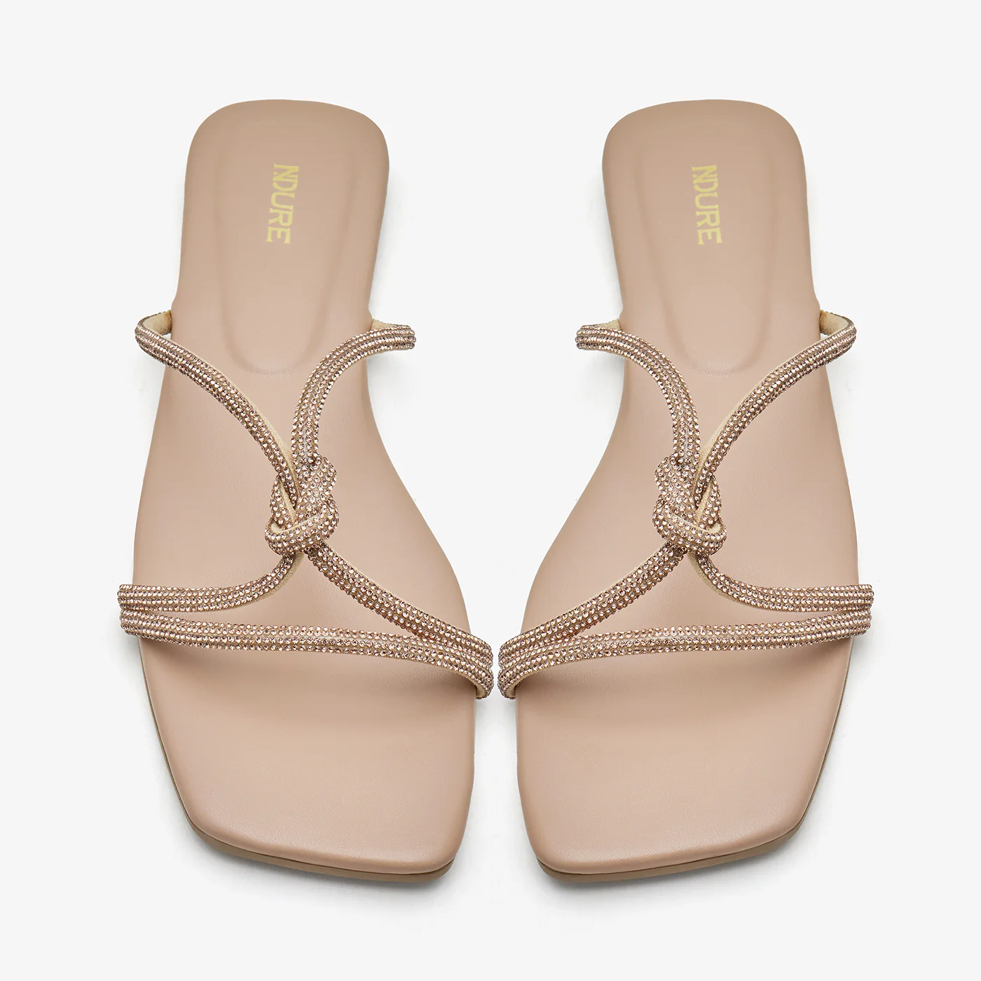 Women's Cross-Strap Rhinestones Slides - Image 2