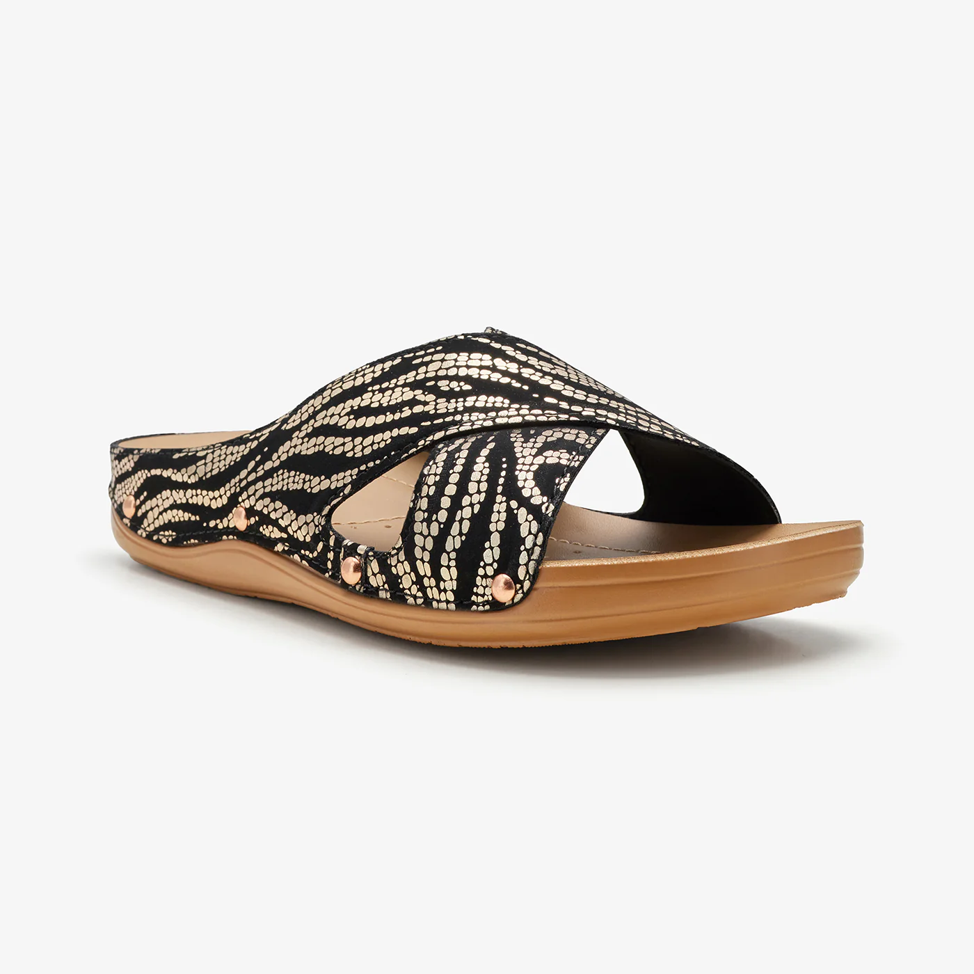 Women's Cross Strap Slides - Image 3