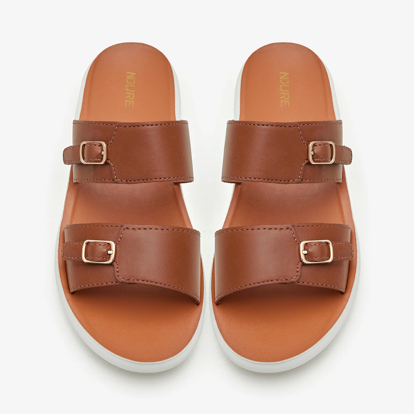 Women's Buckled Slides - Image 2