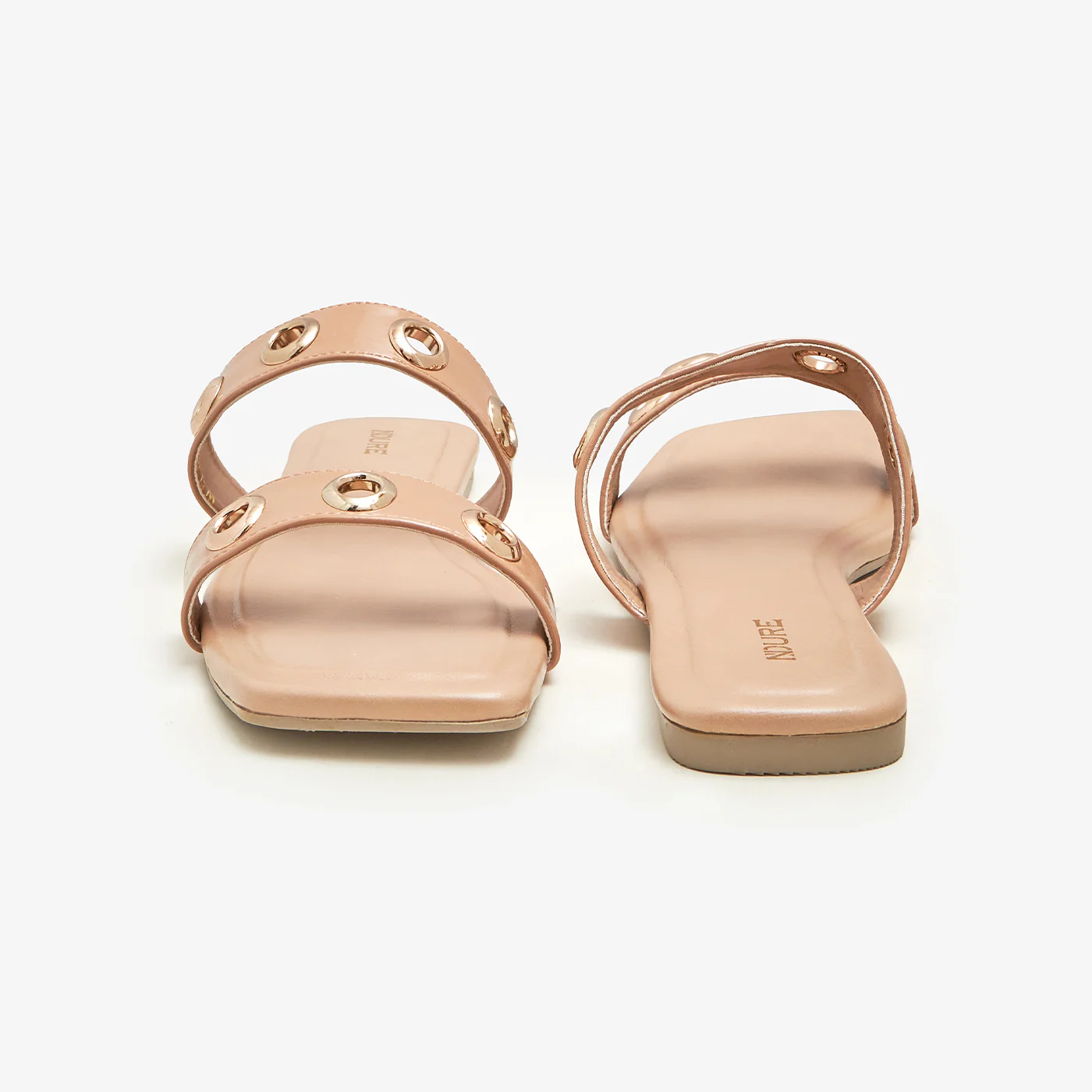 Women's Gold Studded Slides - Image 3