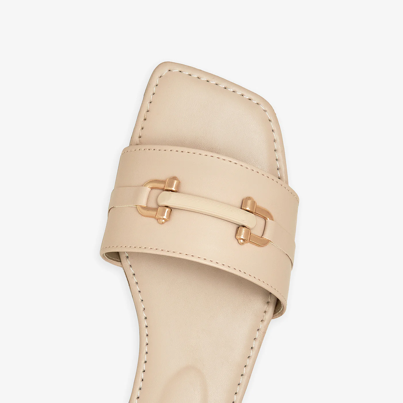Women's Gold Studded Slides - Image 4