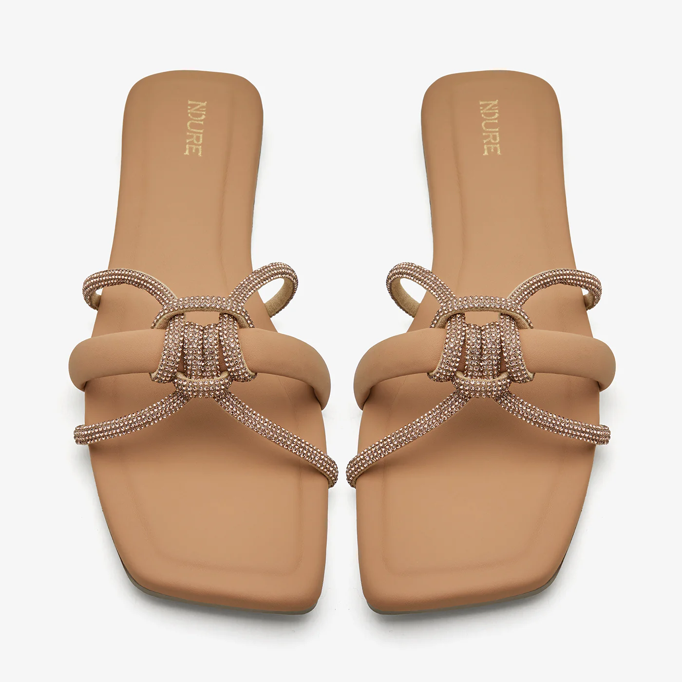 Women's Knotted Embellished Slides - Image 2