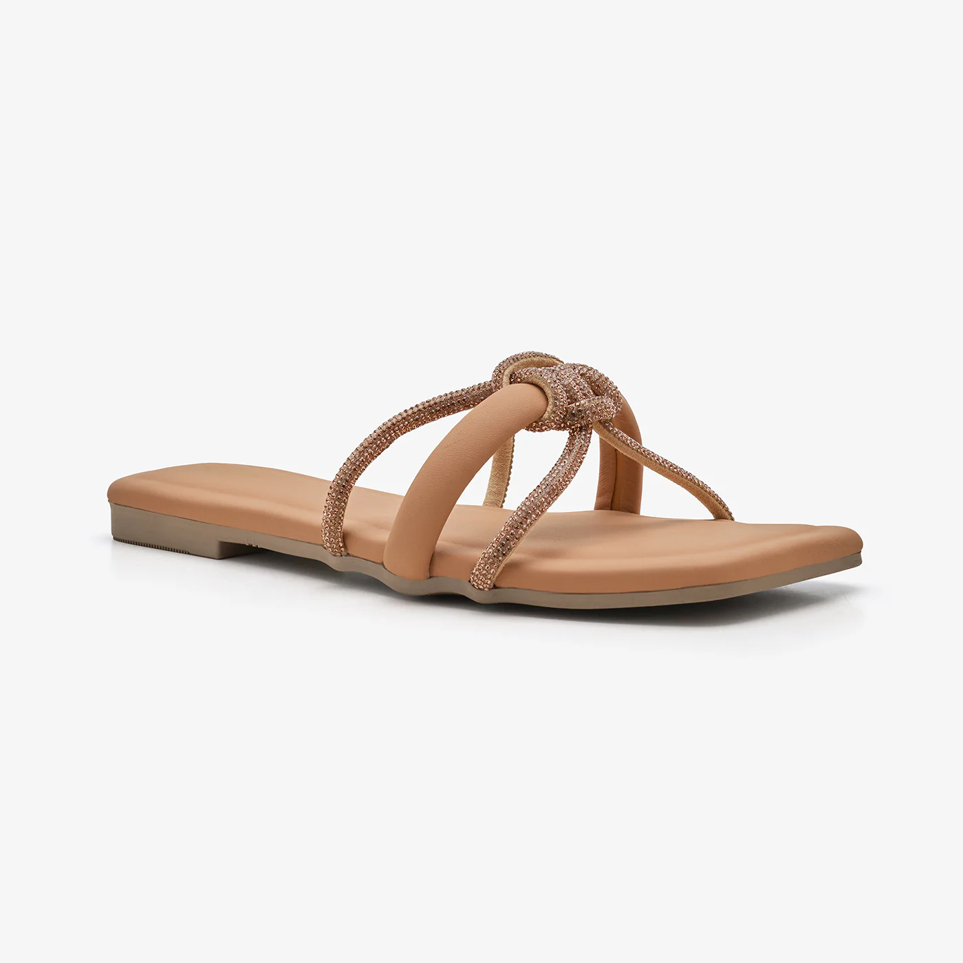 Women's Knotted Embellished Slides - Image 3