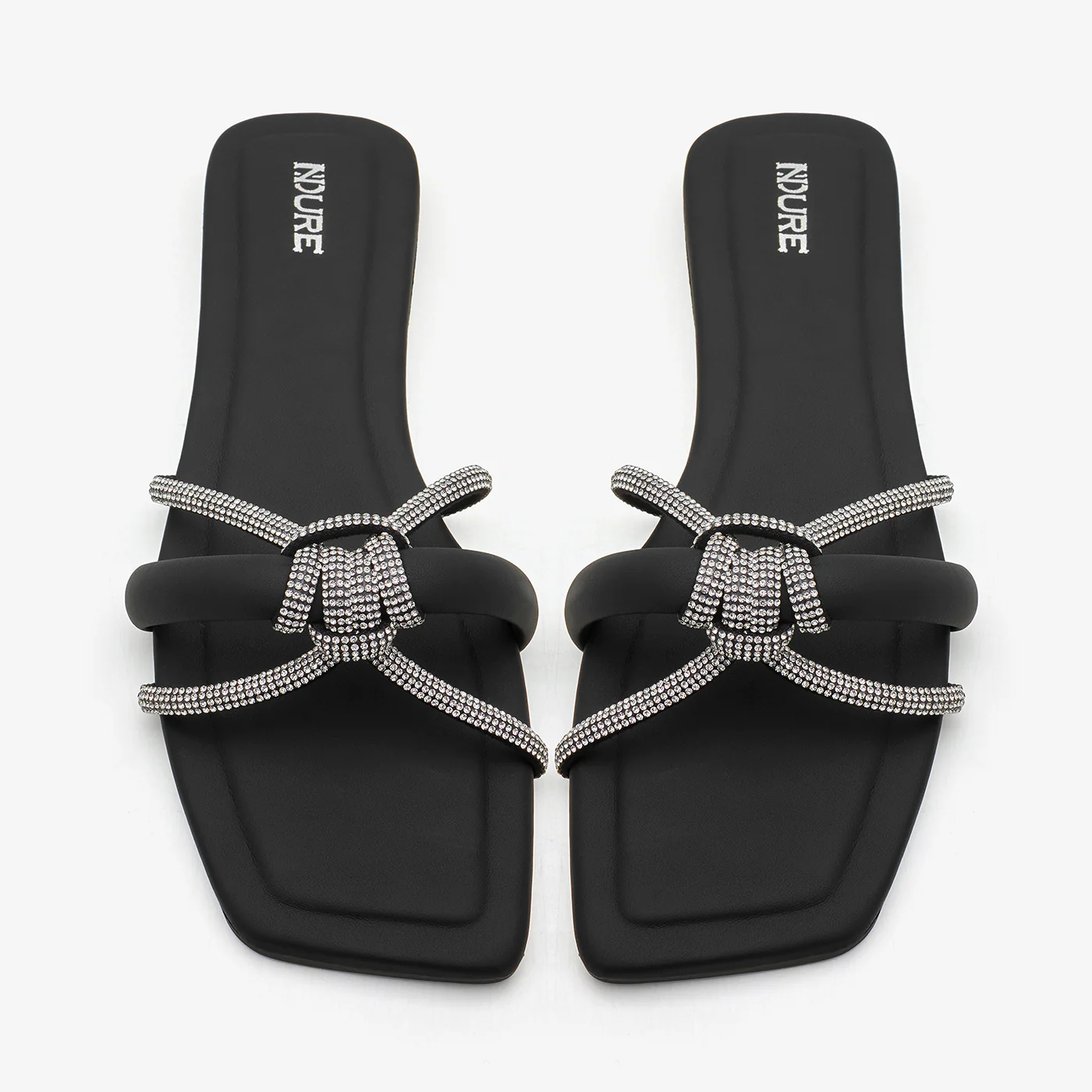 Women's Knotted Embellished Slides - Image 2