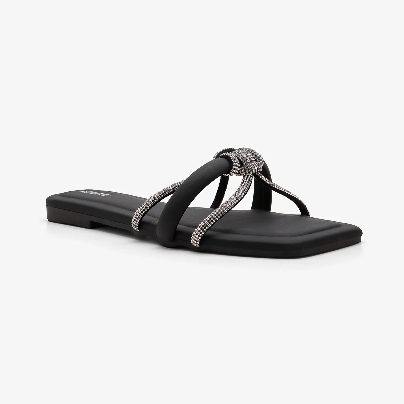 Women's Knotted Embellished Slides - Image 3