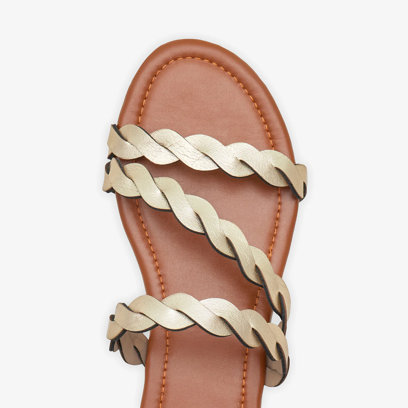 WOMEN’S METALLIC INTERLACED SLIDES - Image 4