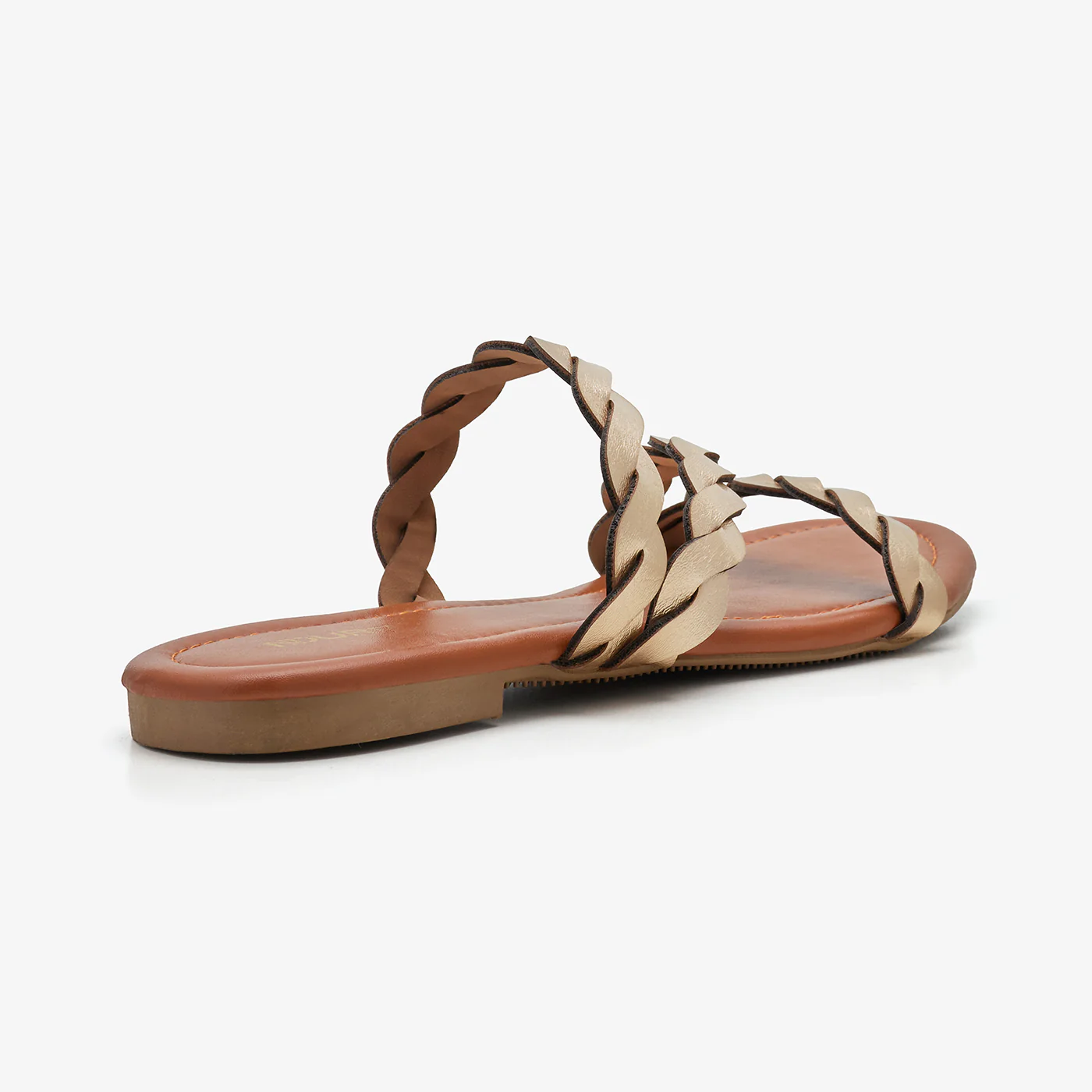 WOMEN’S METALLIC INTERLACED SLIDES - Image 5