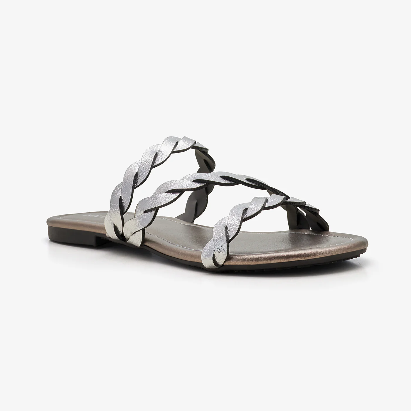 WOMEN’S METALLIC INTERLACED SLIDES - Image 3