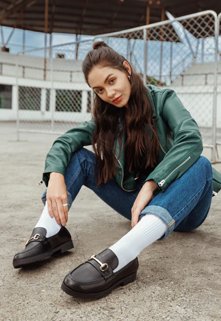 Women's Metallic Trim Loafers - Image 6