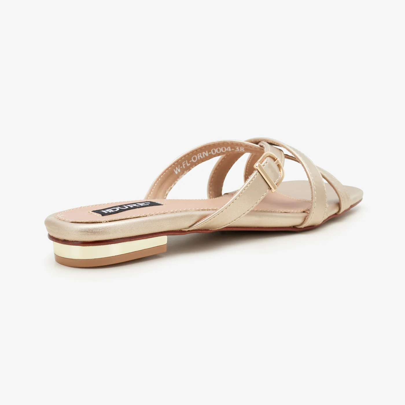 Women's Shiny Straps Slides - Image 5