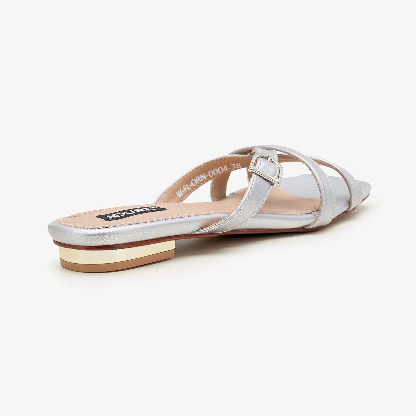 Women's Shiny Straps Slides - Image 5