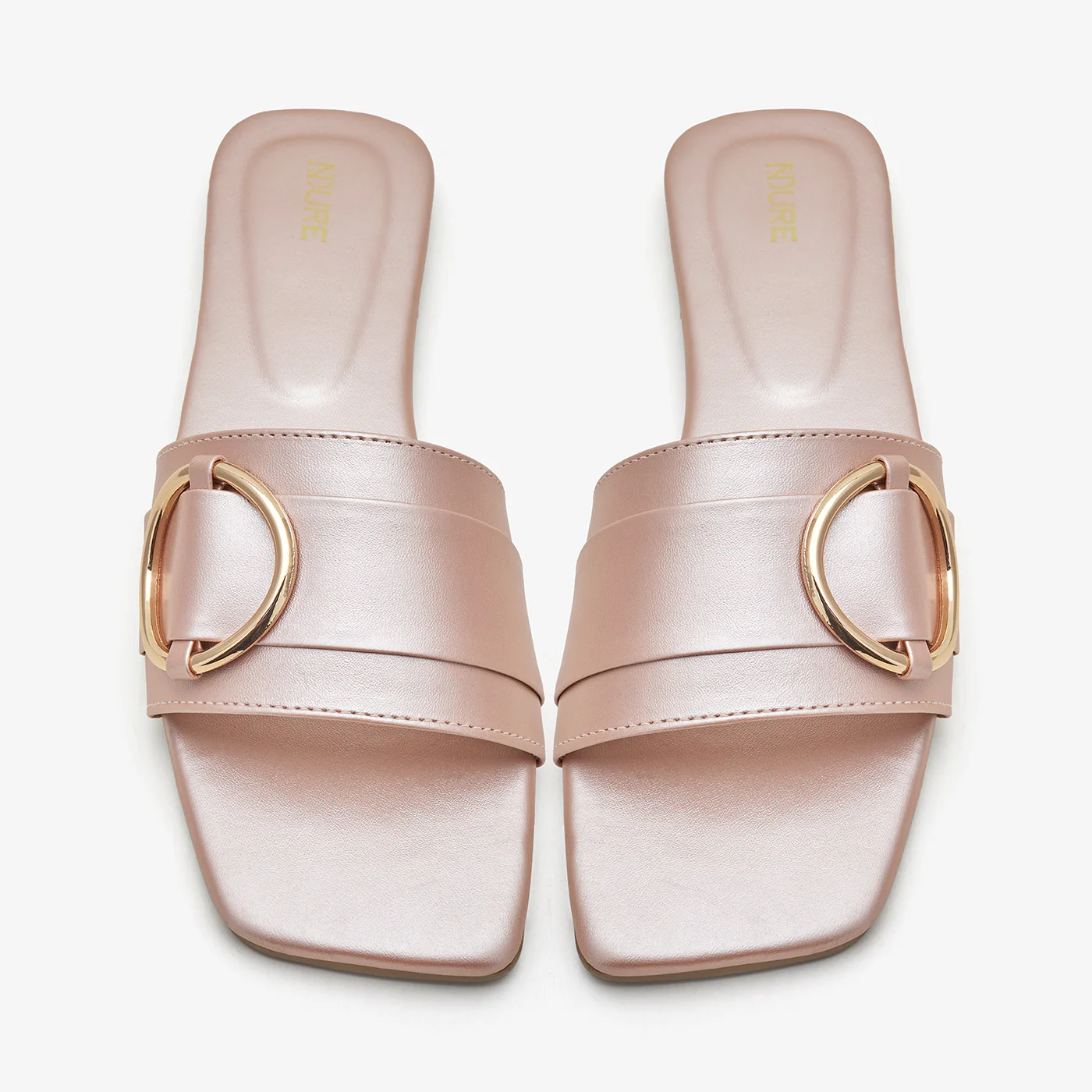 Women's Slide with Metal Ring Detail - Image 2