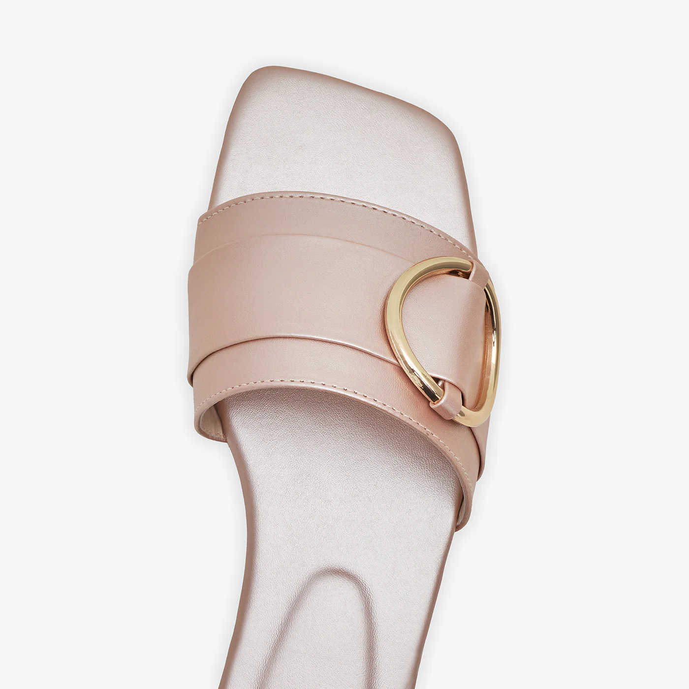 Women's Slide with Metal Ring Detail - Image 4