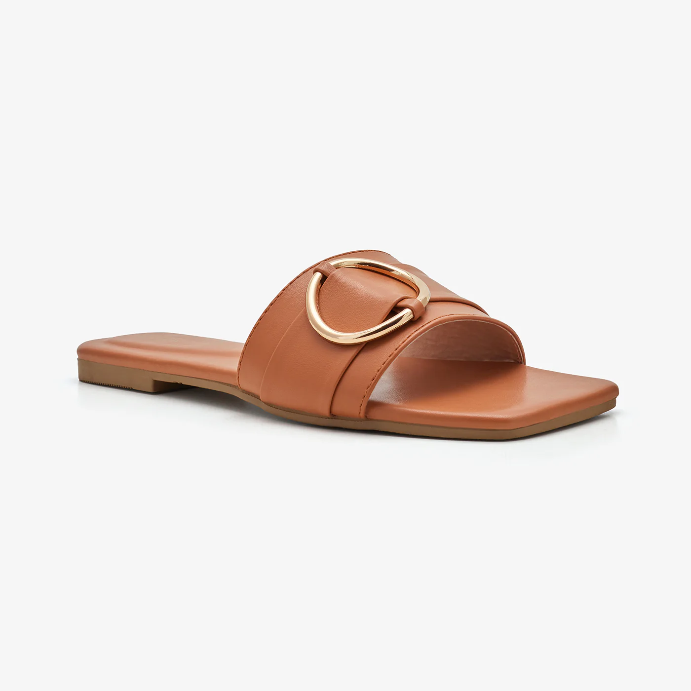 Women's Slide with Metal Ring Detail - Image 3