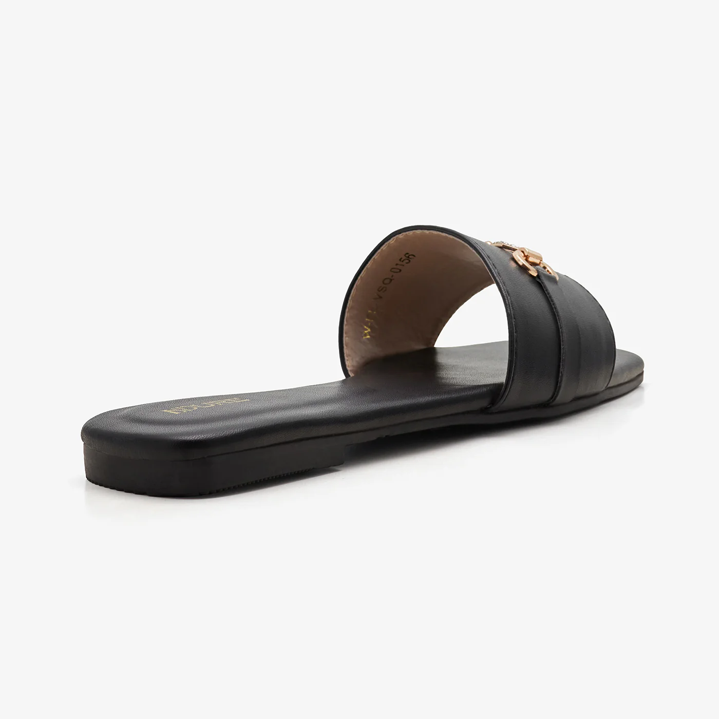 WOMEN’S METALLIC DETAIL STRAP SLIDES - Image 5