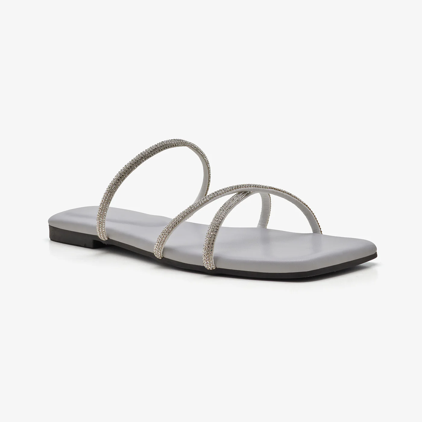 Women's Strappy Embellished Slides - Image 3