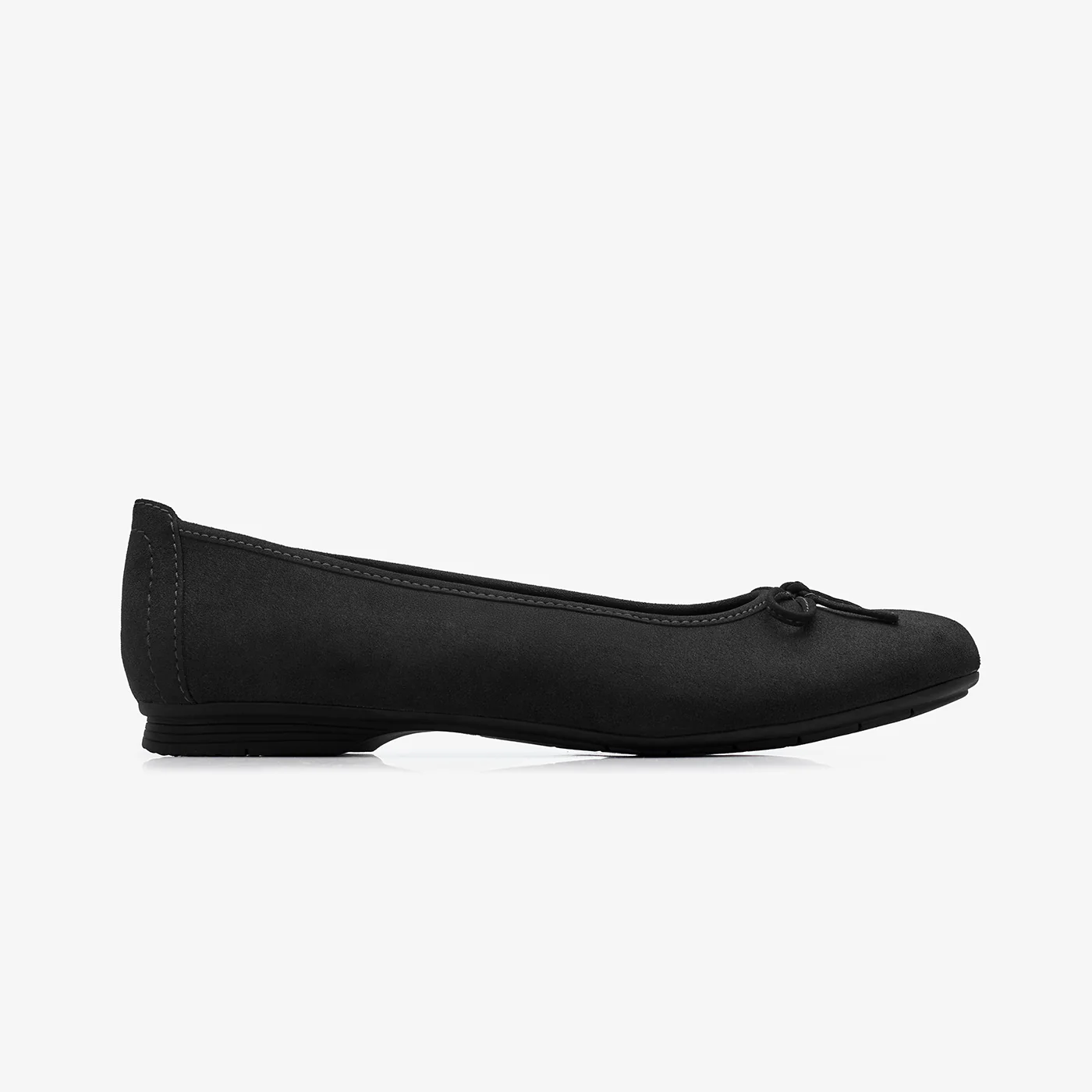 Women's Suede Ballet Flats with Bow