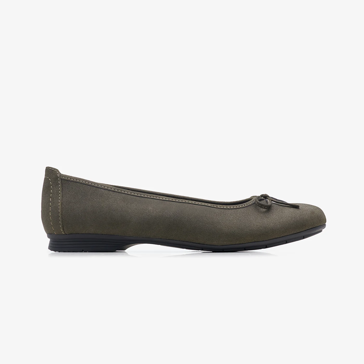 Women's Suede Ballet Flats with Bow