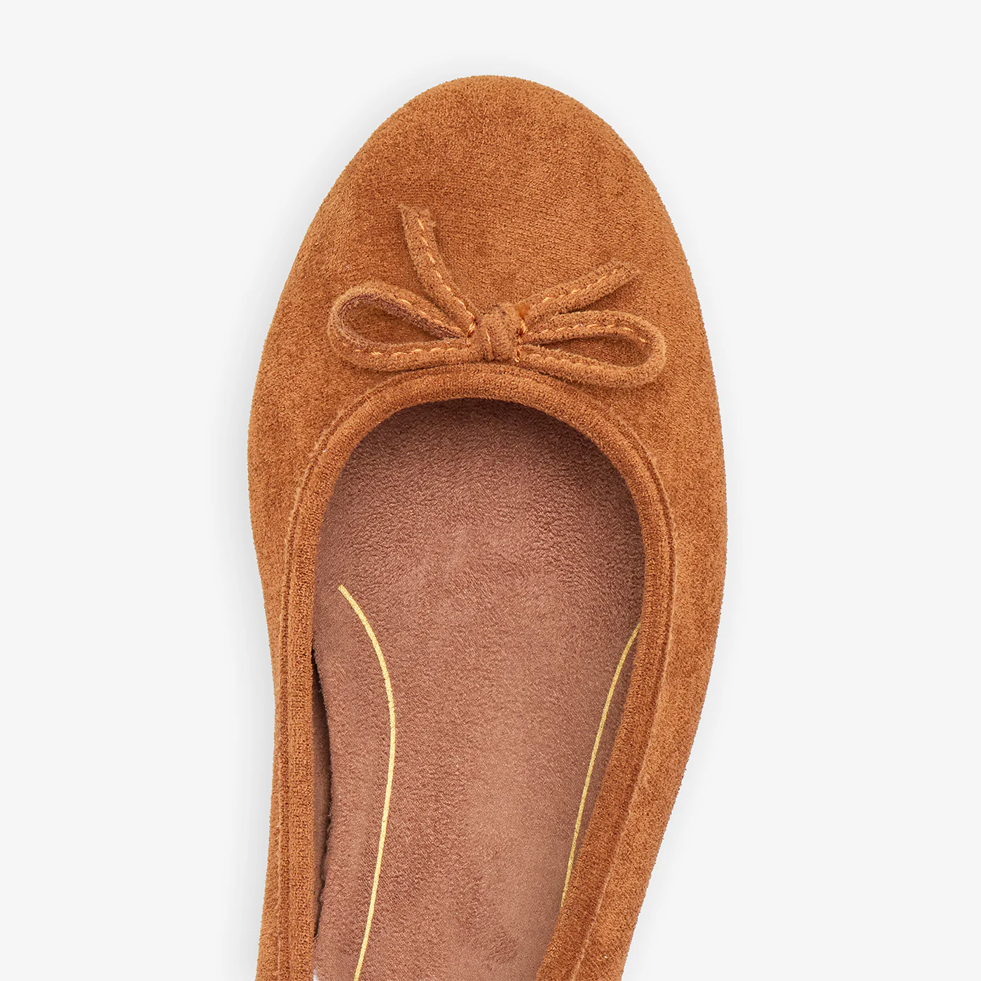 Women's Suede Ballet Flats with Bow - Image 4