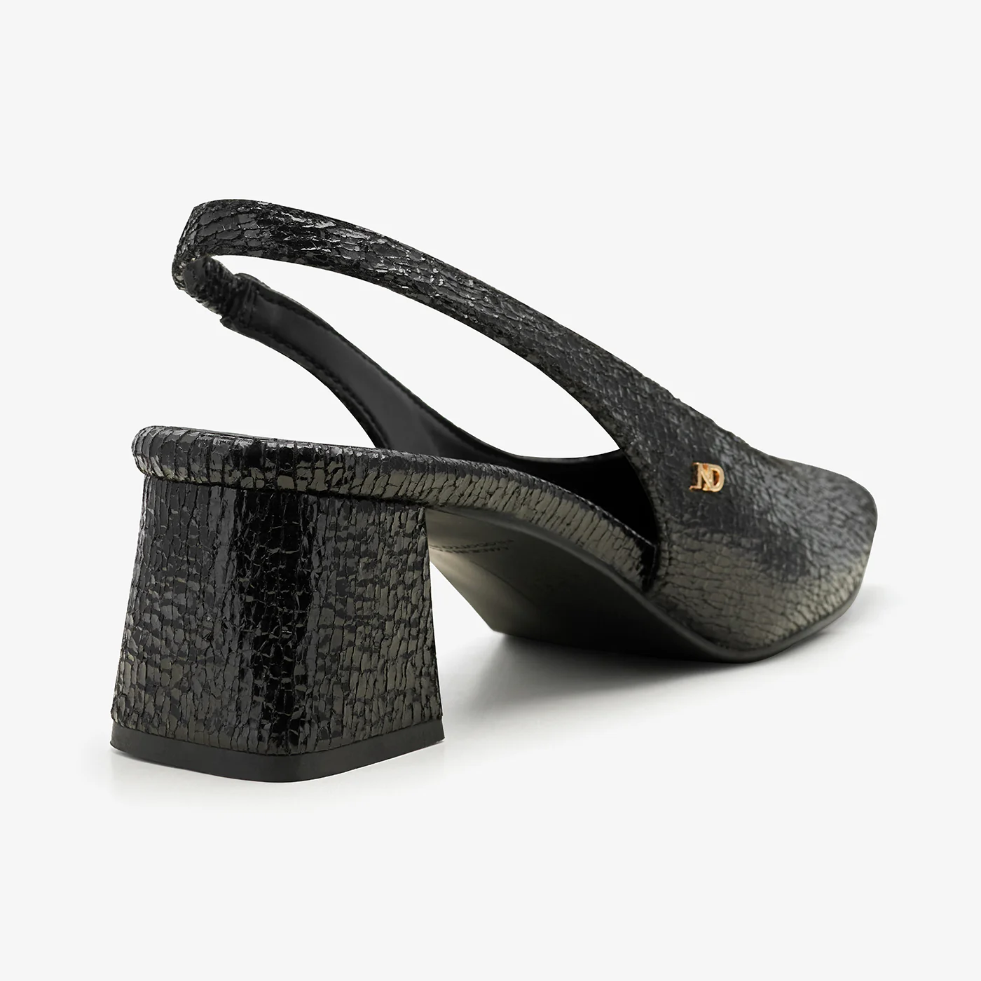 Women's Textured Slingback Heels - Image 5